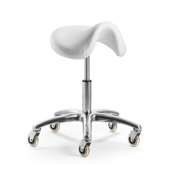 Salon stool saddle